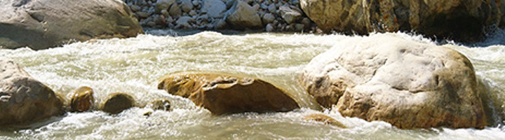 river flowing past rocks