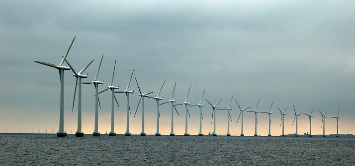 Wind turbines at sea