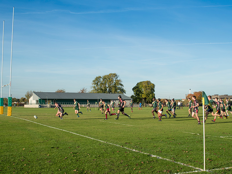 A rugby fixture taking place at Riverside Sports Complex 
