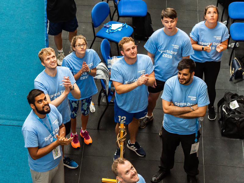 RSM Sports Day Climbing wall group 800 x 600