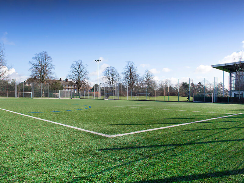 The 3G artificial pitch at Sutton Bonington Sports Centre.