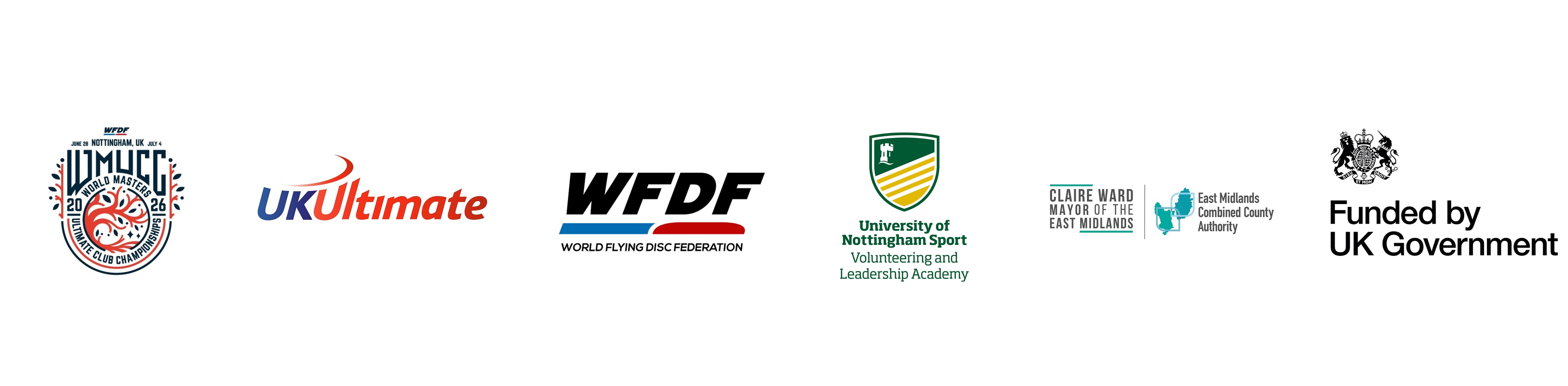 World Ultimate Frisbee Masters logos