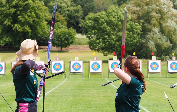 University of Nottingham students competing at the 2025 BUCS Outdoor Archery Championships