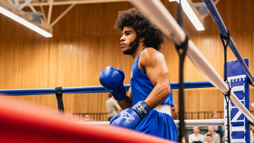 University of Nottingham athlete at the 2026 BUCS Boxing Championships