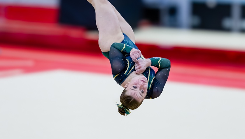 University of Nottingham athlete competing at the 2026 BUCS Gymnastics Championships
