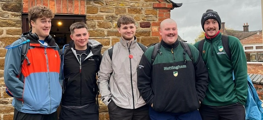 University of Nottingham Men's Rugby Union Club members raise money for Movember