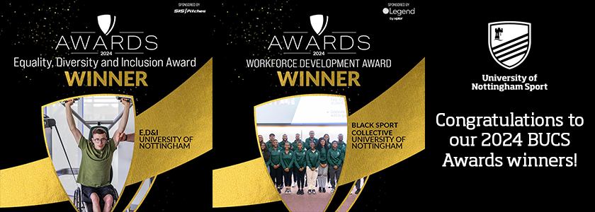 UoN Sport award winners at 2024 BUCS Awards