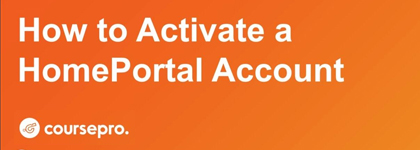 How to activate your HomePortal account