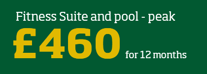 Fitness suite and pool - peak £460 for 12 months