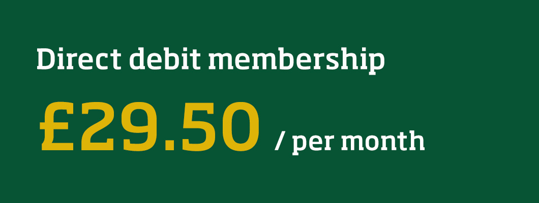 Direct debit membership available for casual/retired staff members for only £29.50 per month