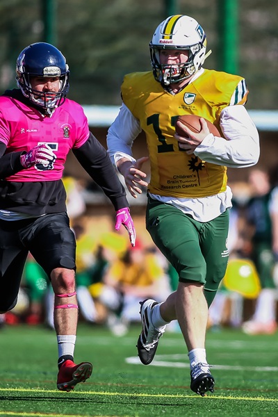 University of Nottingham athlete during an American Football Varsity fixture