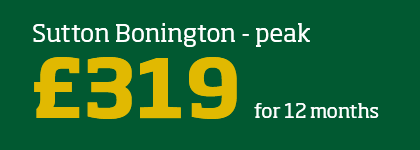 Sutton Bonington - peak - £319 for 12 months