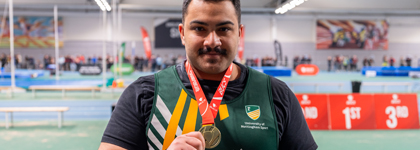 University of Nottingham athlete with a medal at BUCS Nationals 2026