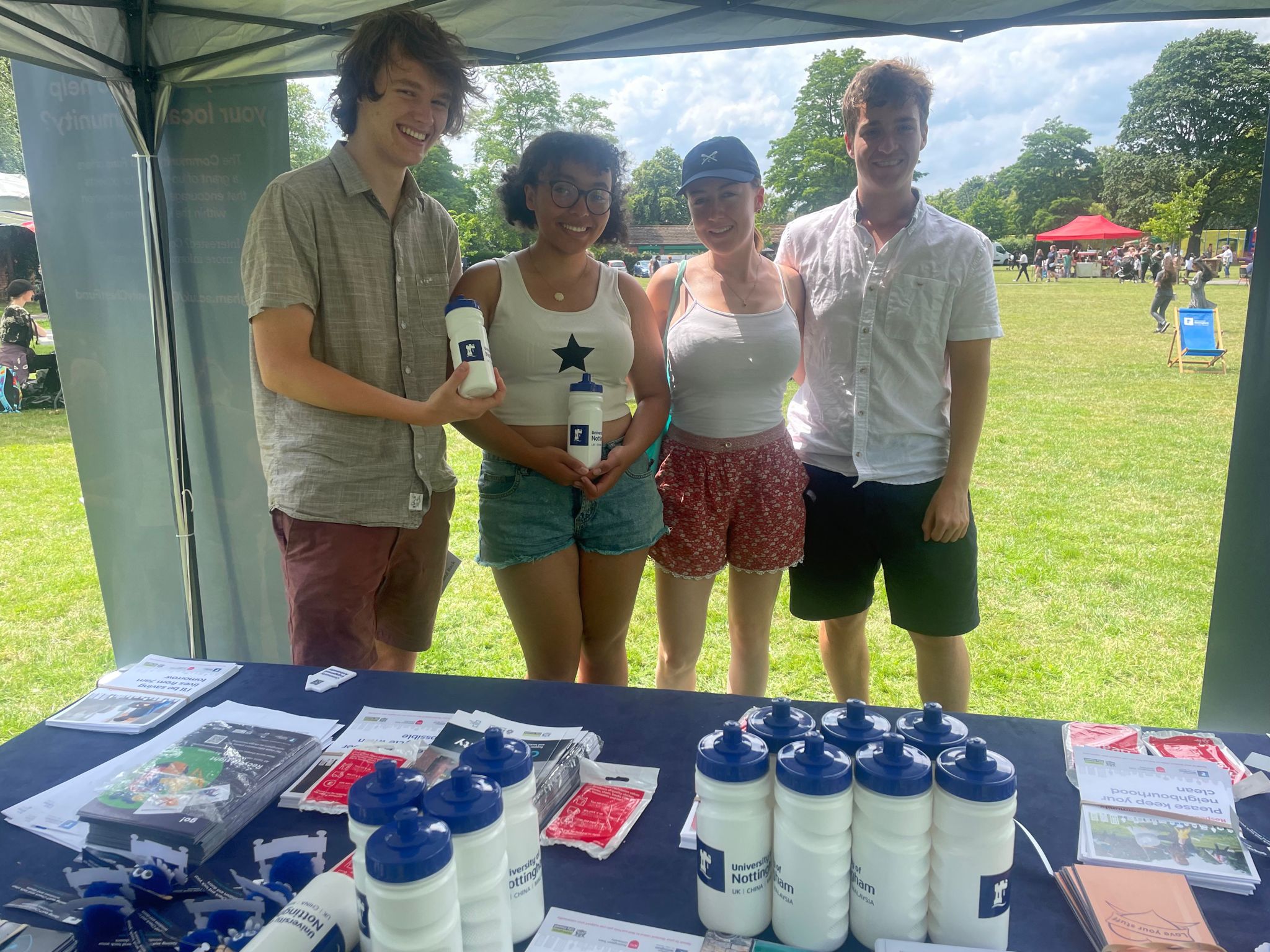 Students at the stand - Lenton Festival