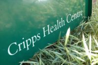 Cripps Health Centre sign