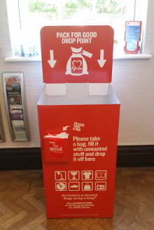 BHF Collection point in halls