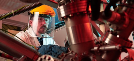 Materials Characterisation Technician working on X-ray Photoelectron Spectroscopy (XPS) in Engineering, University Park