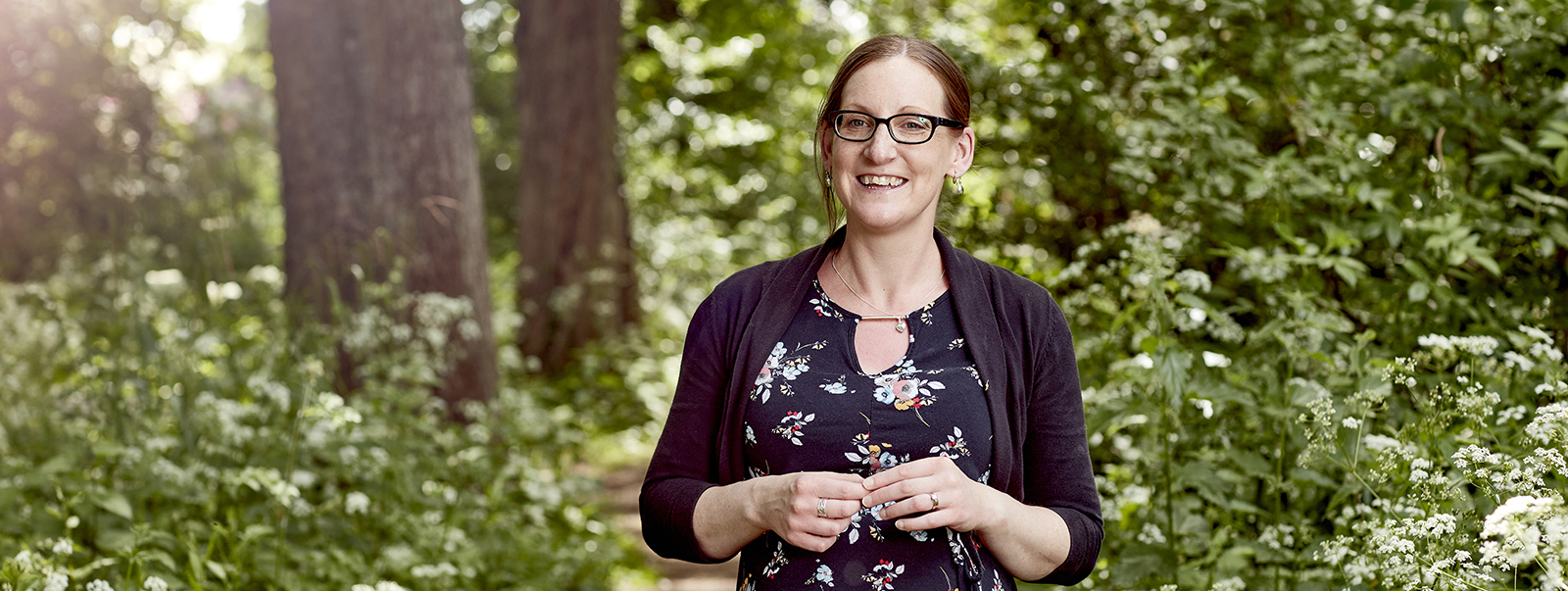 Emily ODonnell a Nottingham researcher stood in a green space