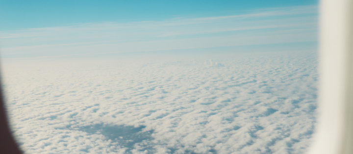 Clouds from an aeroplane window