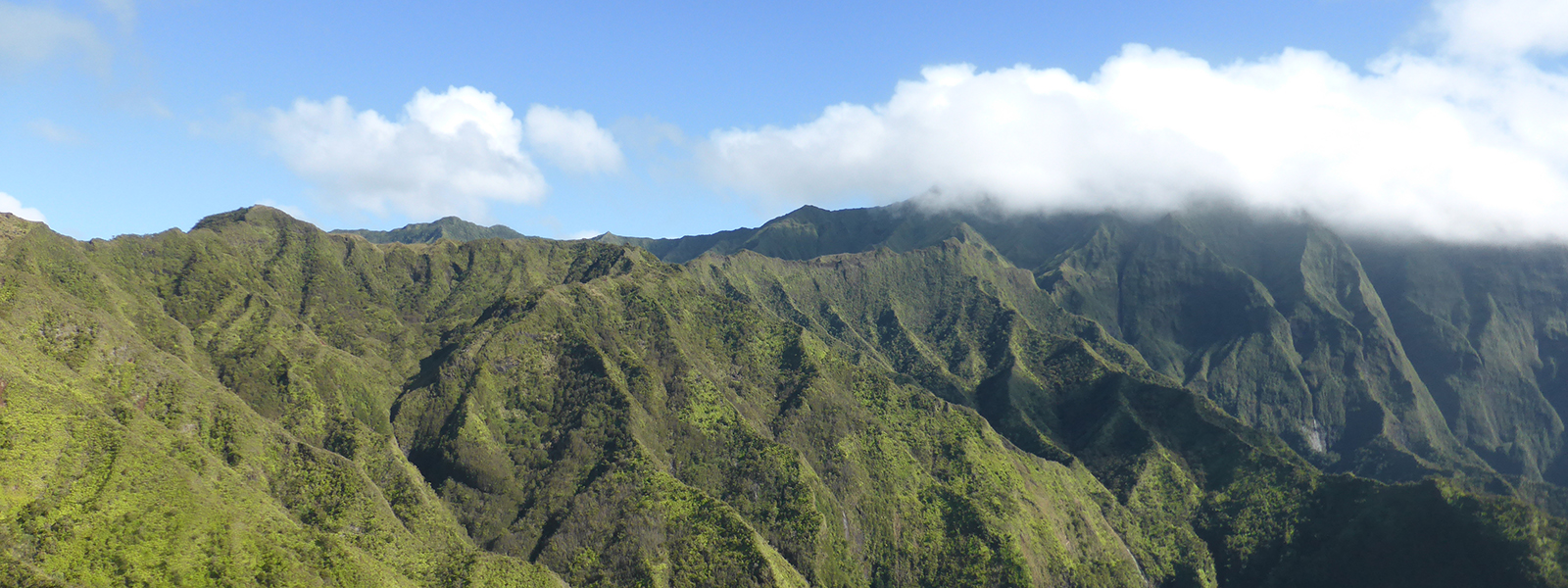 view from mountain top landing zone Kauai