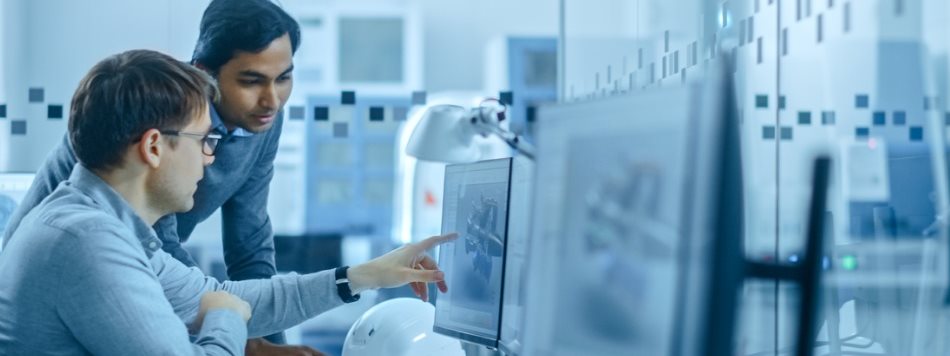 Professionals working in an office setting