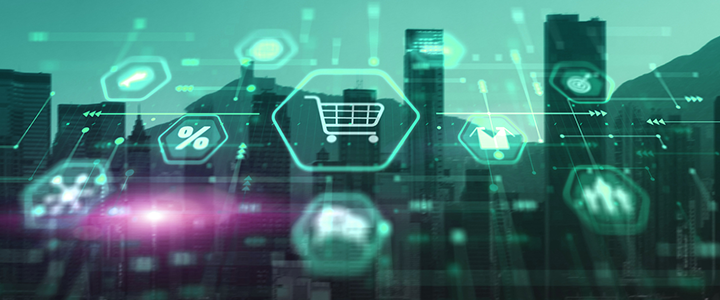 E-Commerce business technology internet concept image.