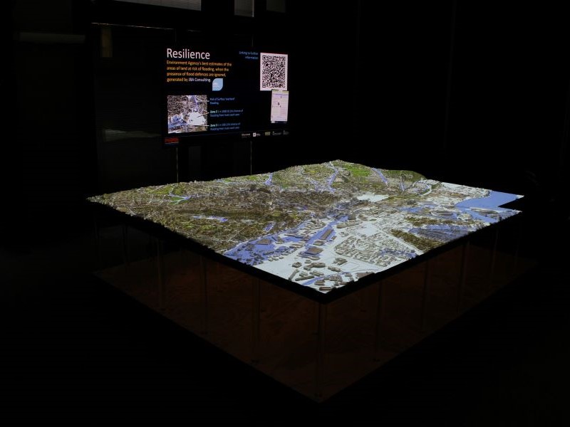 Projected Augmented Relief Model at the University of Nottingham's City as Lab