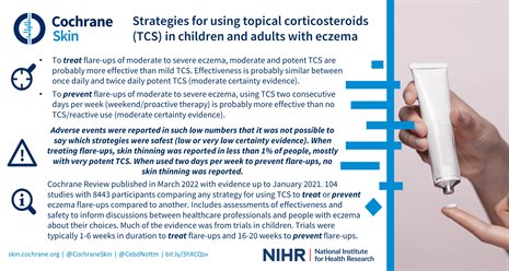 Strategies for using topical corticosteroids in children and adults with eczema Visual Aid
