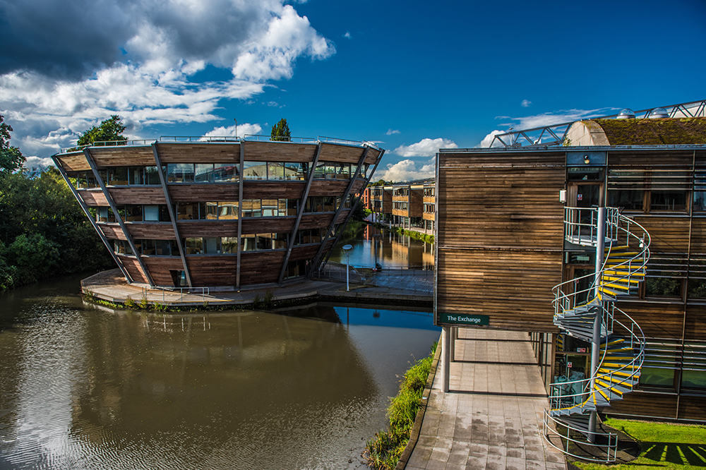 Jubilee Campus library in the lake