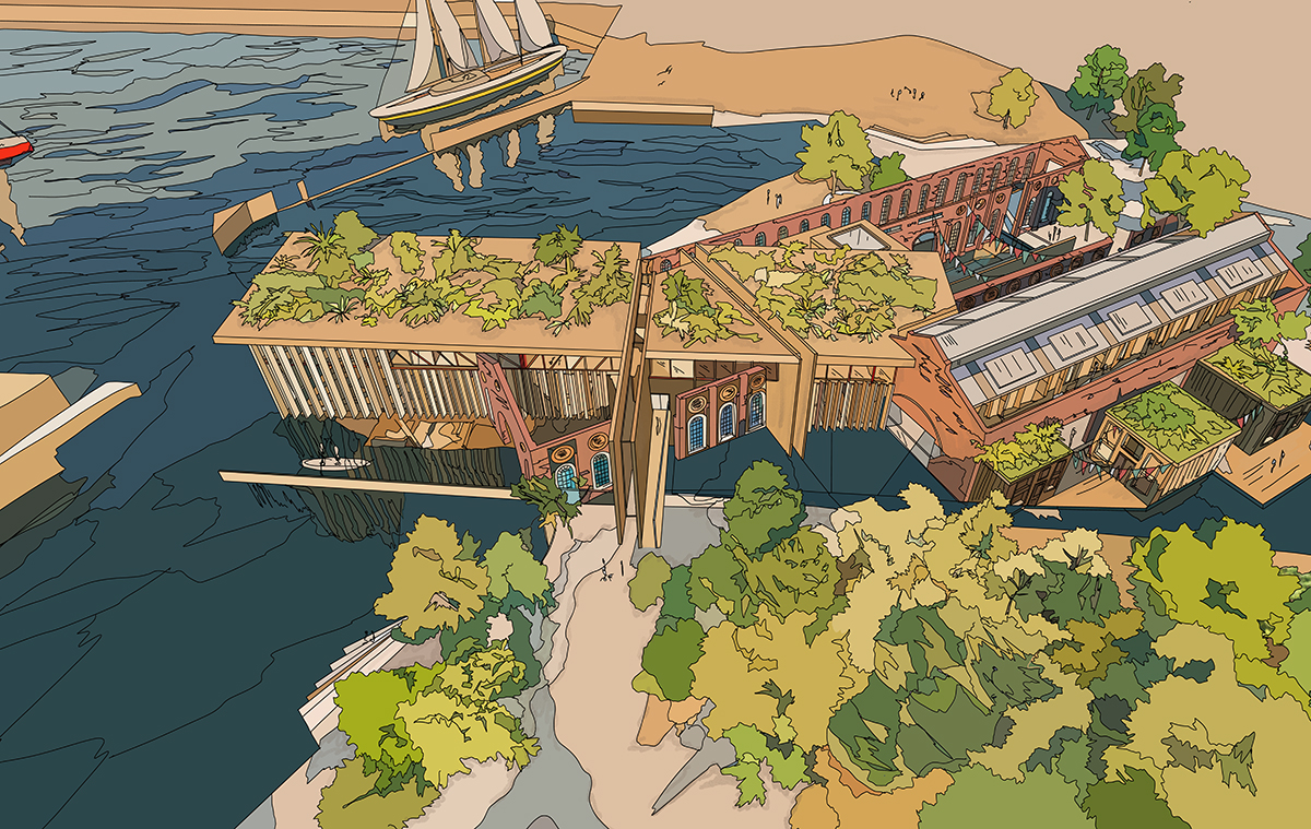 Axonometric- Hydro Wellness Hub