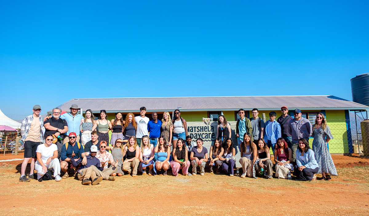 Design+Build project team group photograph at the crèche