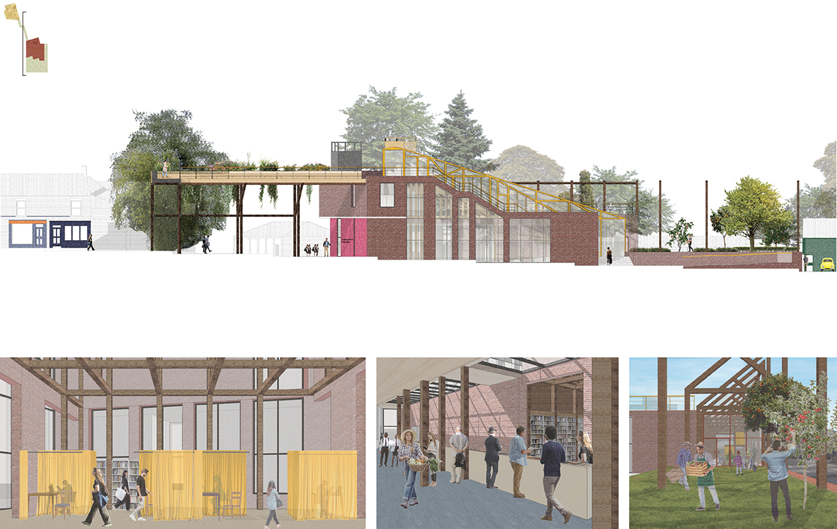 Local library elevation and render