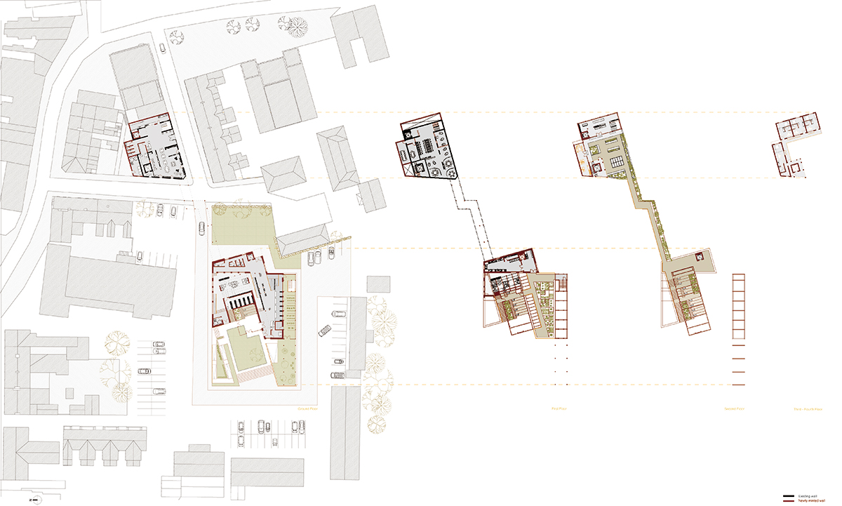 Project Ground floor plan and exploded plans
