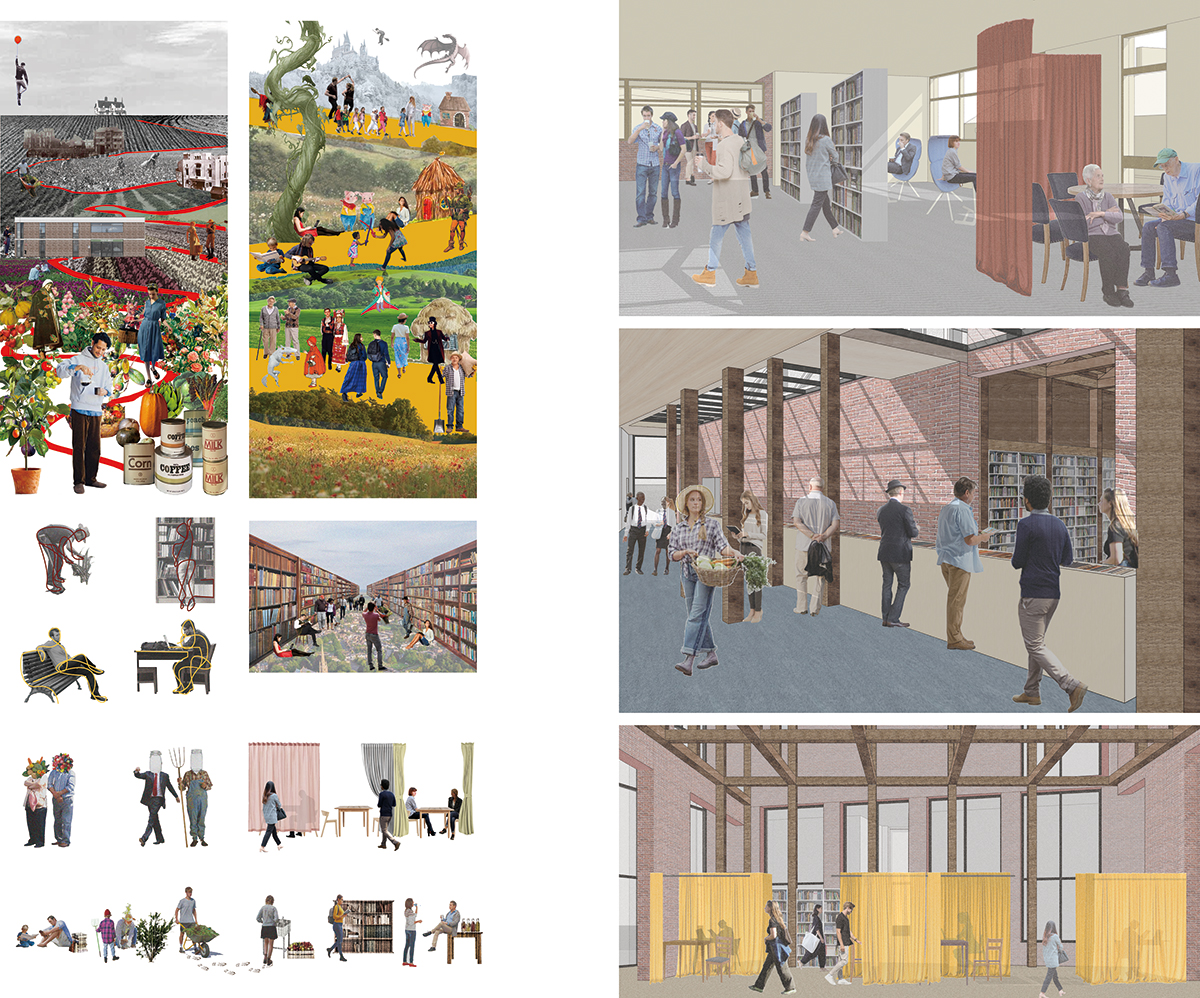 Collage works and Library internal view