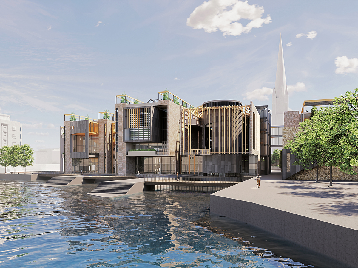 Exterior view from the River Avon