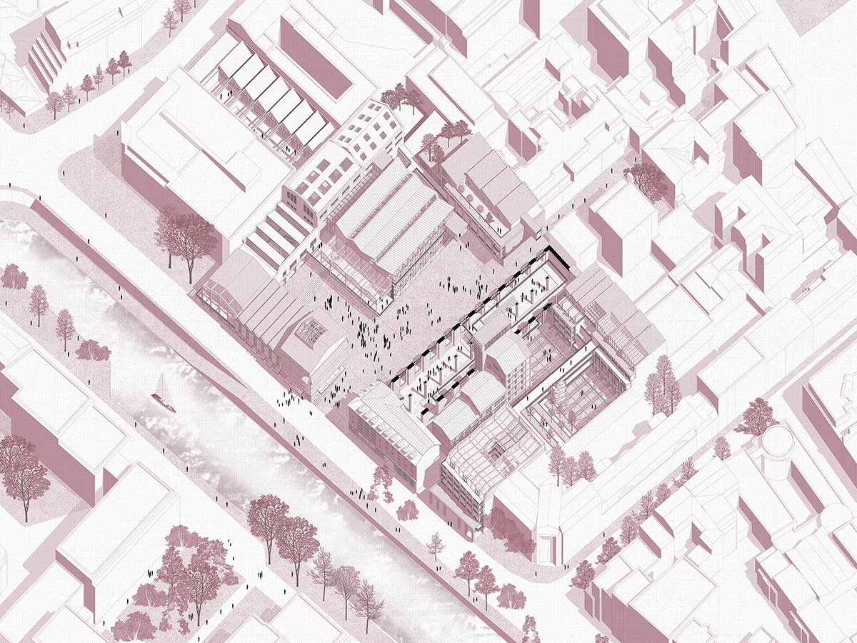 Urban Axonometric: A container of inhabitation