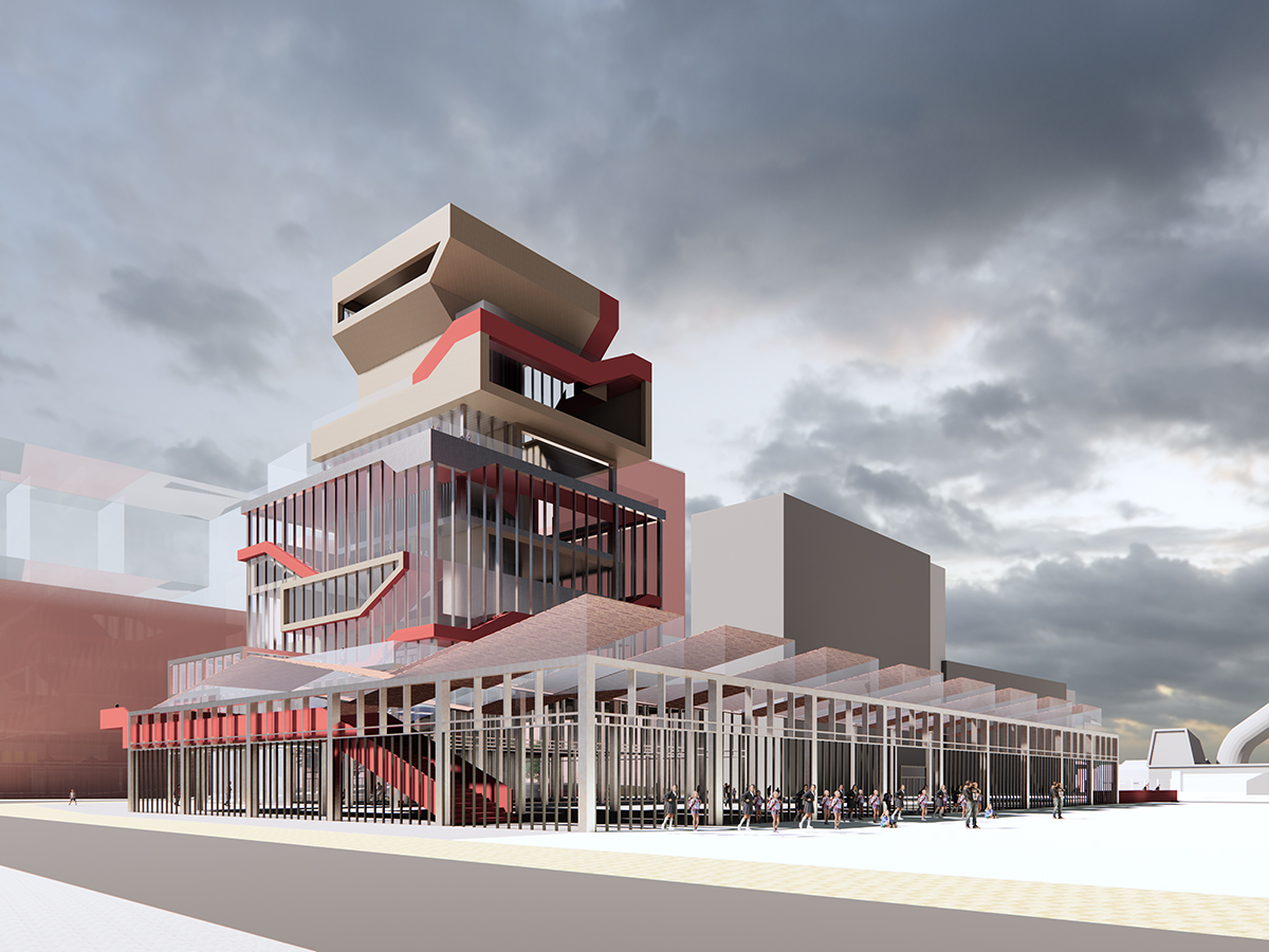 Rendering from the street view