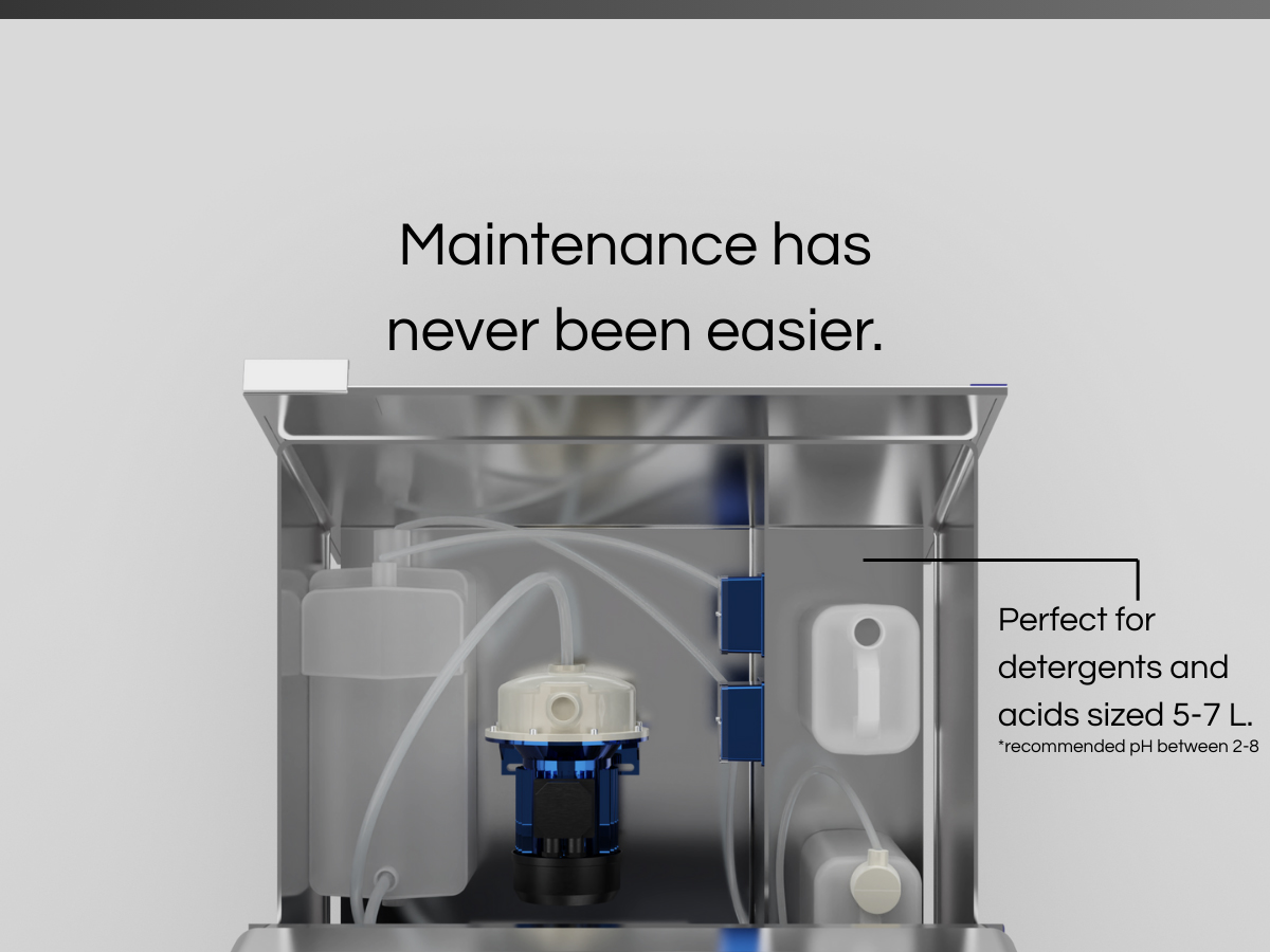 Top view of the internal components