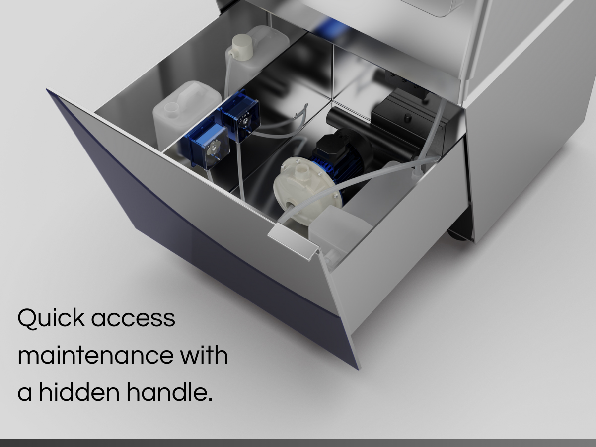 Internal parts of the dishwasher