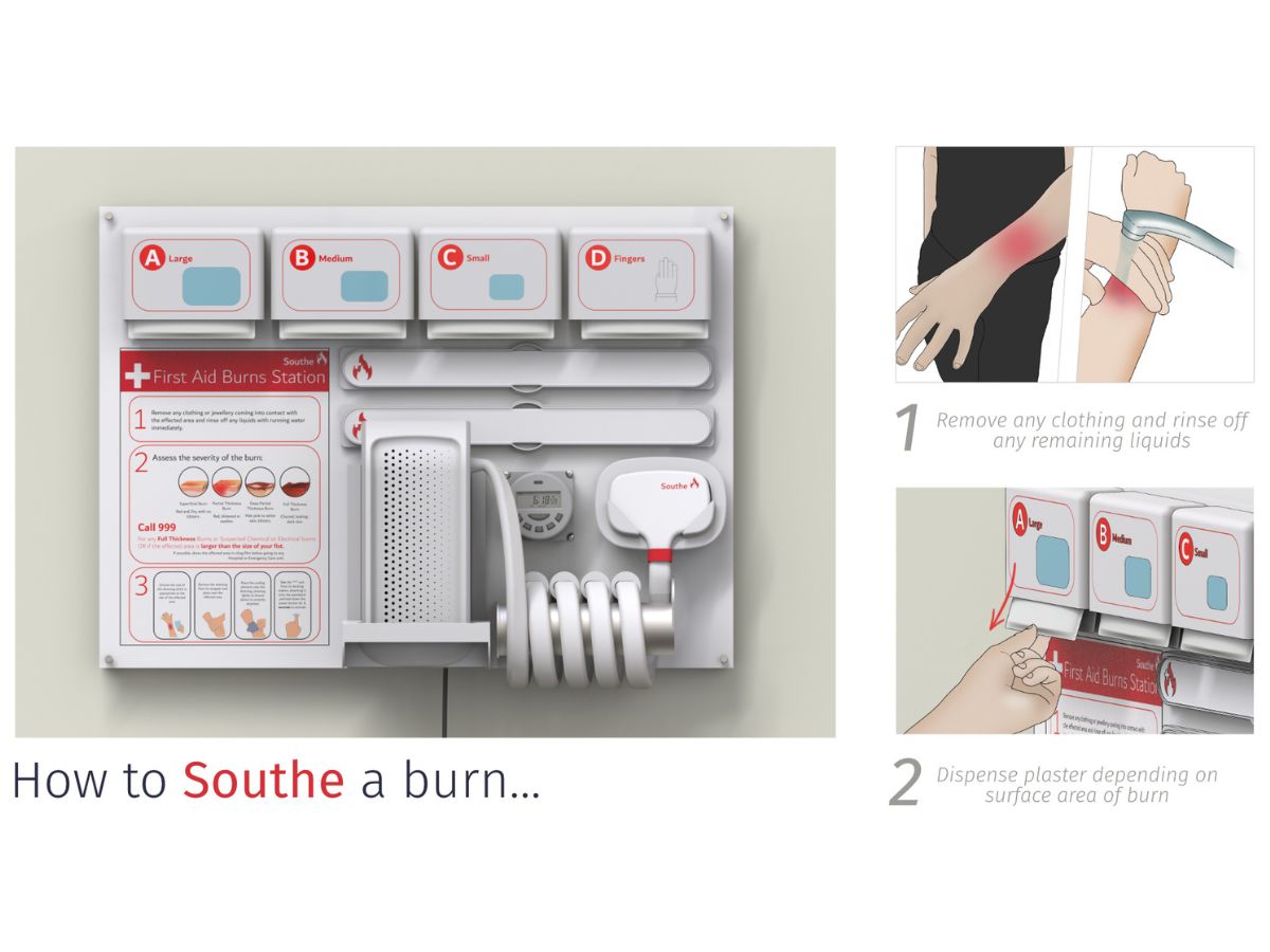 How to Southe a burn, steps 1 and 2