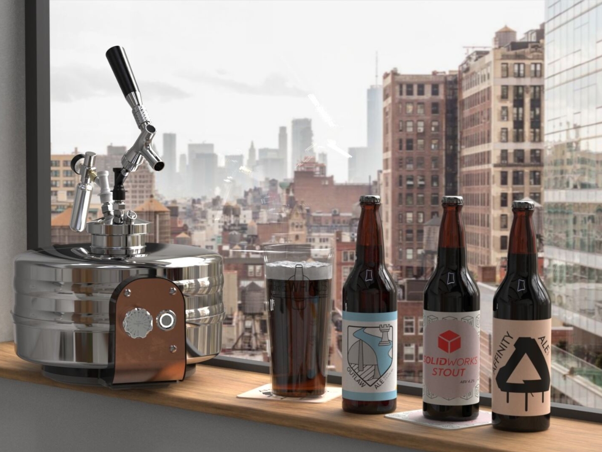 Brewhaus on the side with bottles