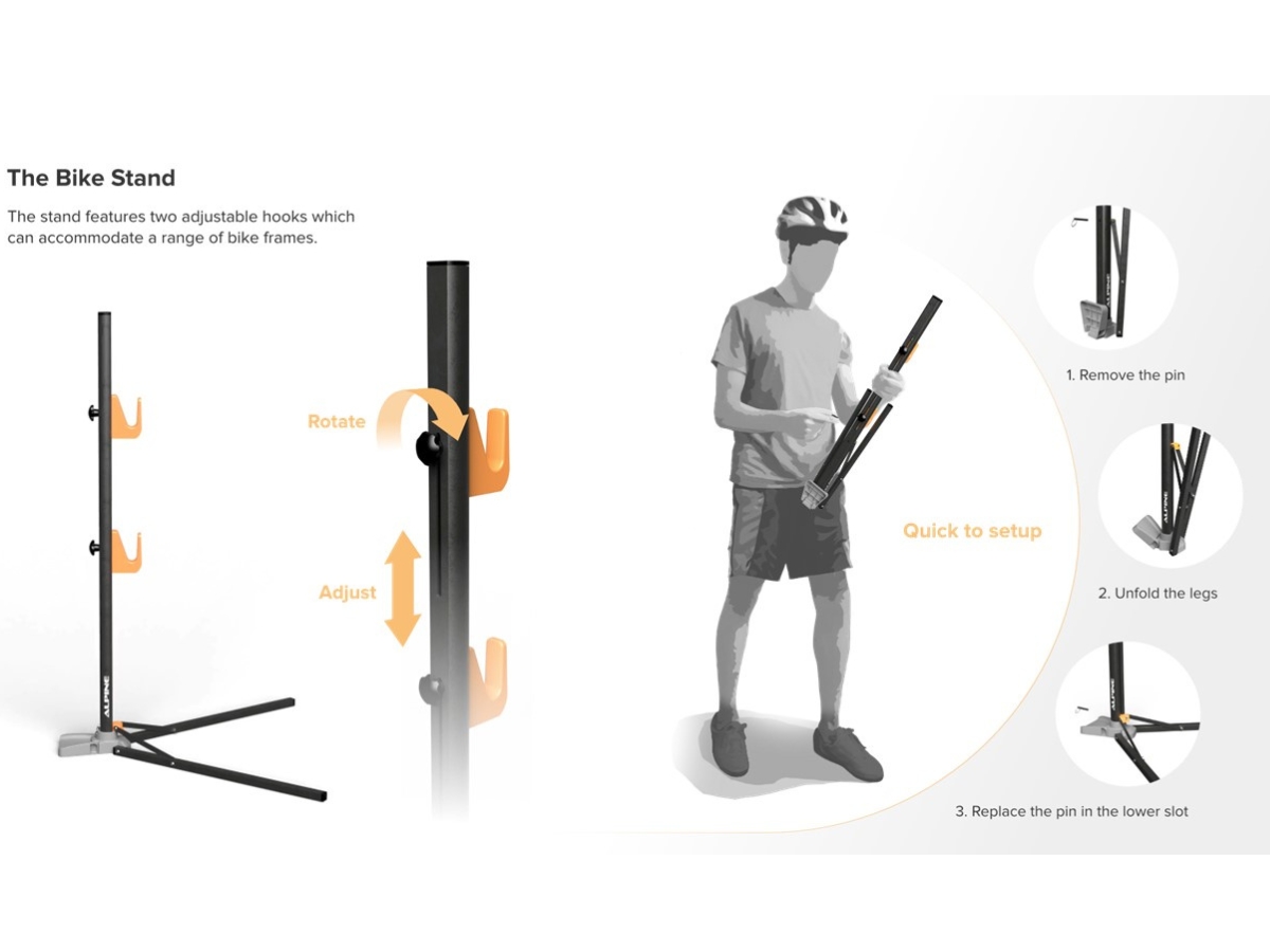 Bike stand in Alpine