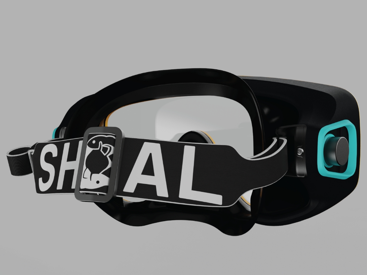 A closer look at the scuba goggles