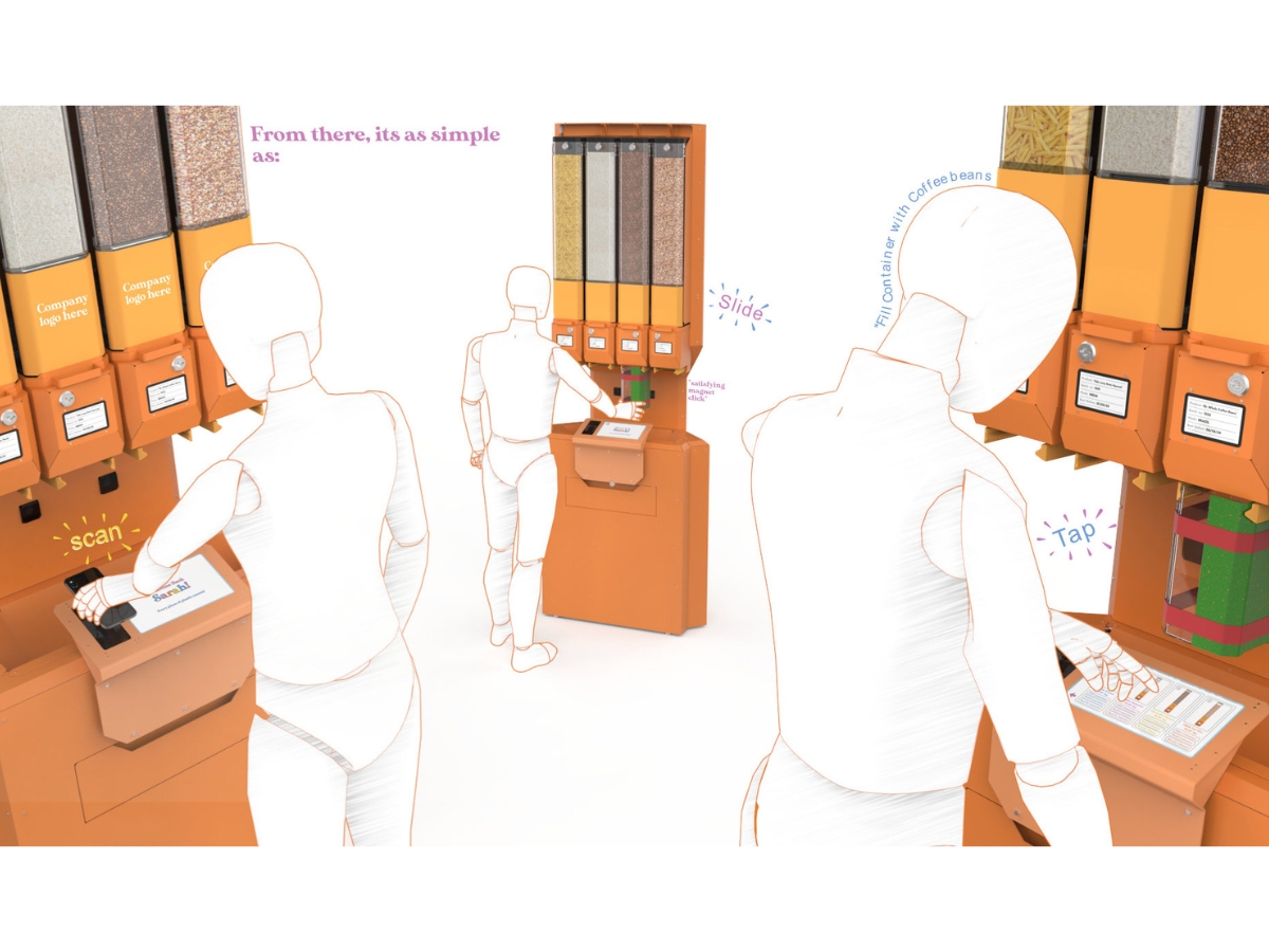 Students using Smart Pantry