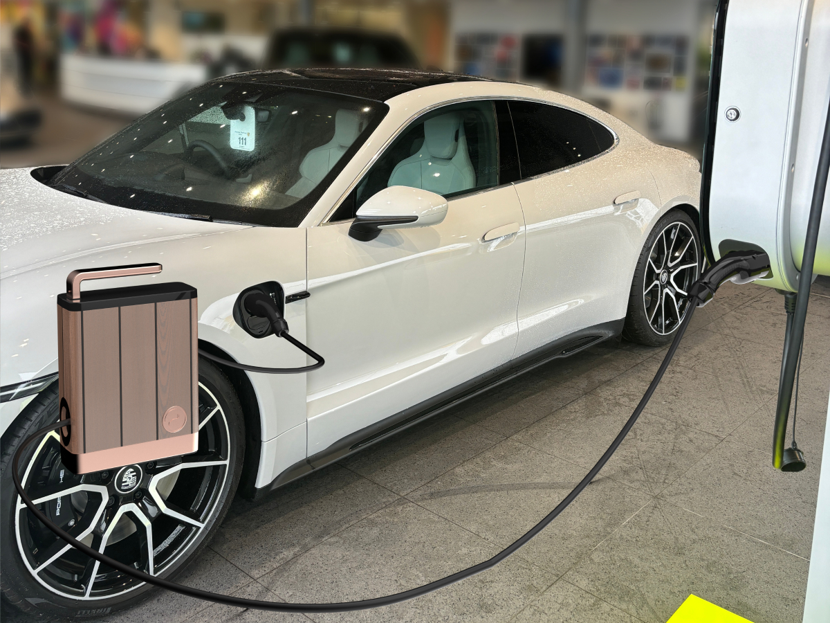 Catalyst - EV Cable Management being used on an electric vehicle