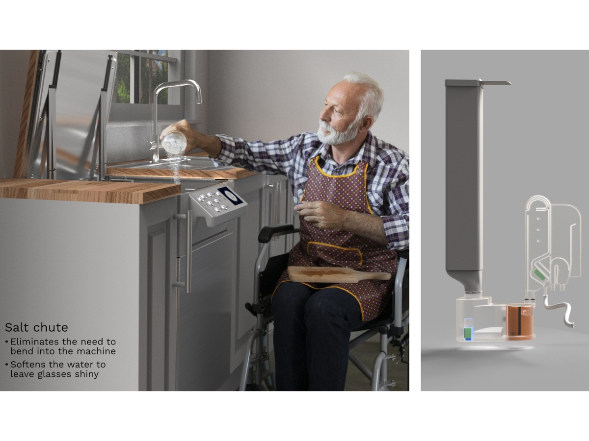 Salt chute – a feature of Elevate