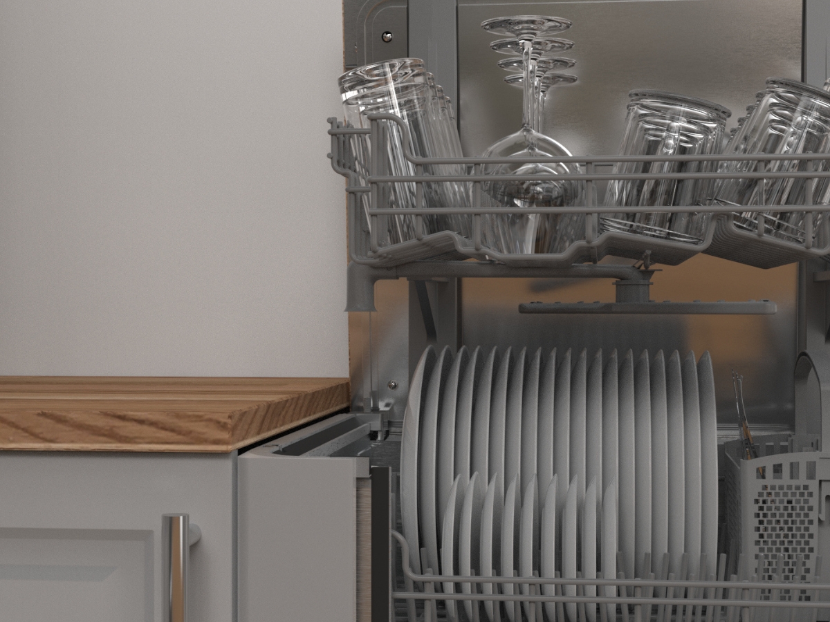 Plates and glasses fitted inside Elevate