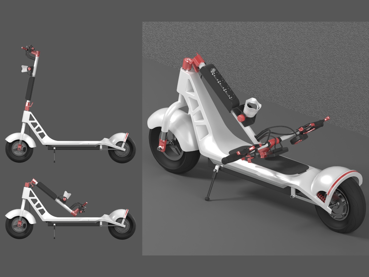 Folding feature of the electric scooter