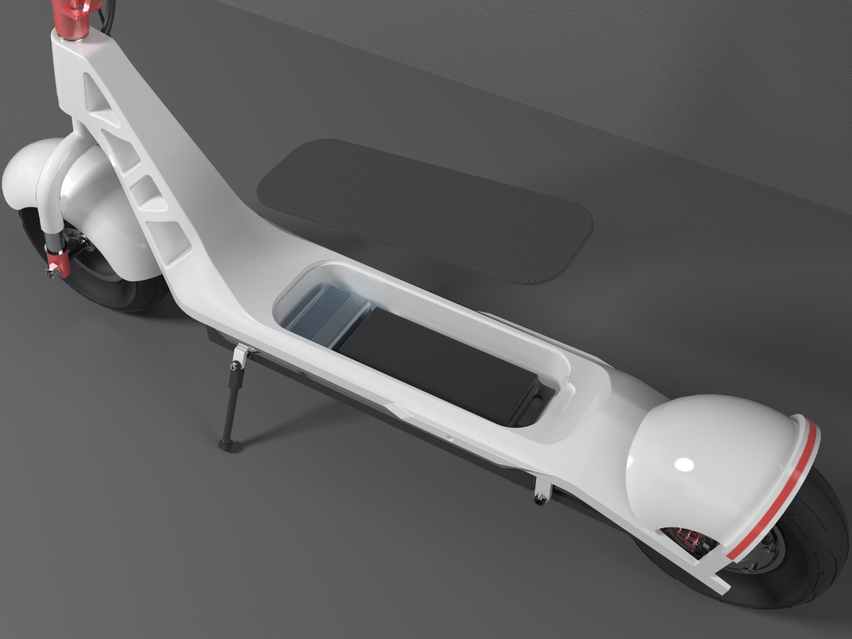 Minimalistic and safety features of the electric scooter