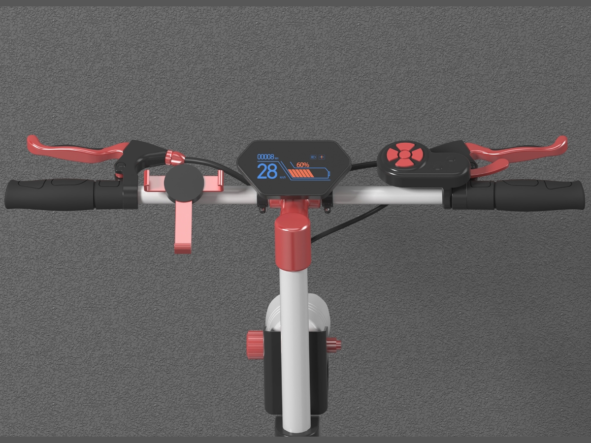 The electric scooters intelligent dashboard display and features